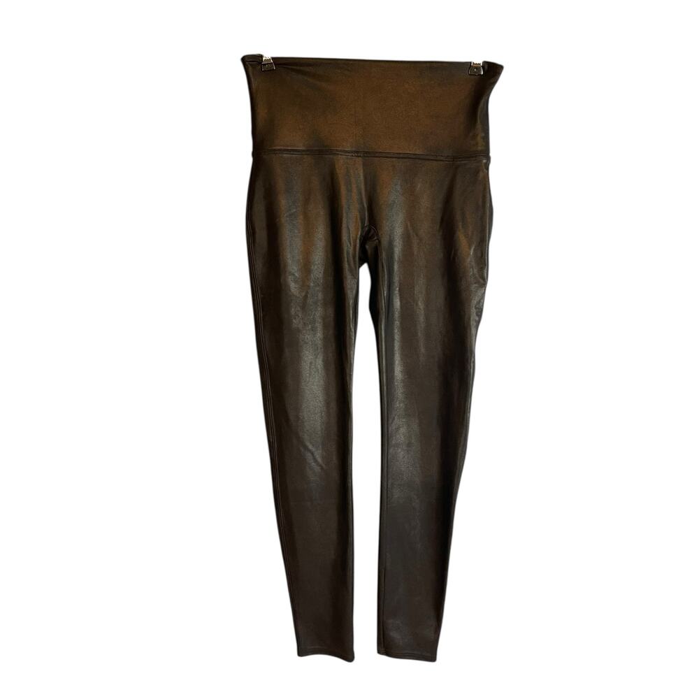 SPANX Faux Leather Leggings Pants Black XL